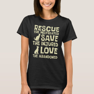 Camiseta Resgate Maus Tratos Salve Amor Cachorro Gato Anima