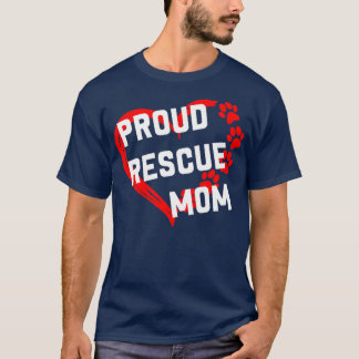 Camiseta Resgate Orgulhoso Mamãe Engraçada Cachorro de Emer