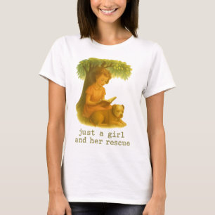Camiseta Resgate Pet T-Shirt - "apenas uma garota e seu res
