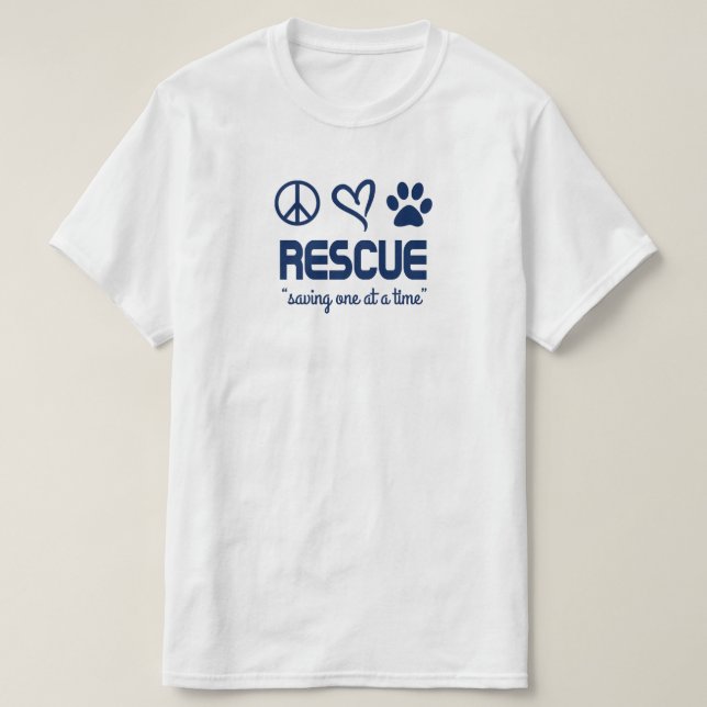 Camiseta Resgate "Salvando Um de Cada Vez" (Frente do Design)