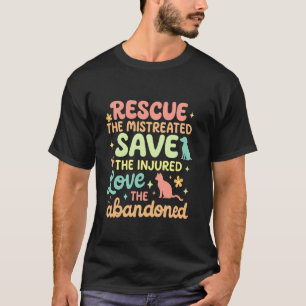 Camiseta Resgate Salve Amor - Resgate de Animais Fofos Cach