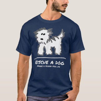 Camiseta Resgate um Cachorro, Não Compre Adotar Amante de o