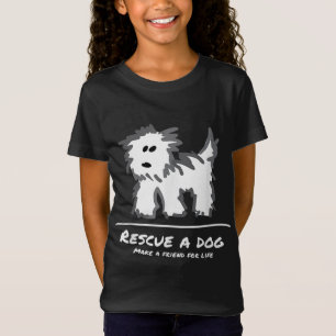 Camiseta Resgate um Cachorro, não Compre Adote! Amante de o