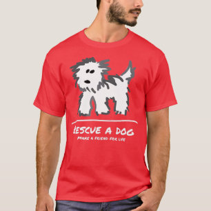 Camiseta Resgate um Compro de Dog Adotar Amante de os anima
