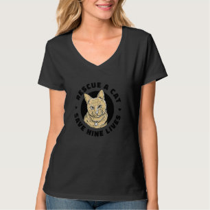 Camiseta Resgate Um Gato Salvar Nove Vidas O Kit De Proprie
