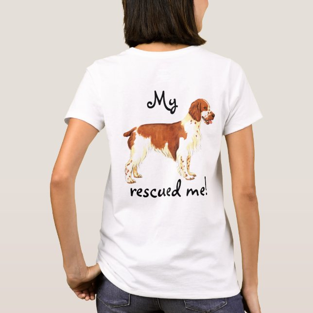 Camiseta Resgate Welsh Springer Spaniel (Verso)