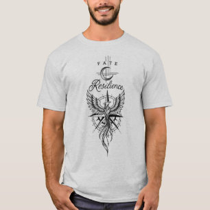 Camiseta Resiliência ao Destino e Estética de Linha Artísti