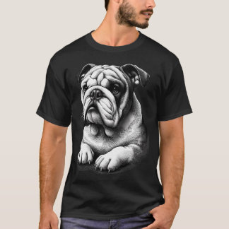 Camiseta Resiliência do Bulldog: Companheiro Firme para Cãe