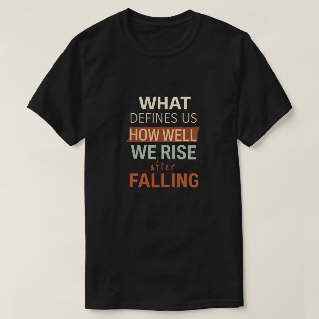 Camiseta Resiliência, T-Shirt de crescimento pessoal (Frente do Design)