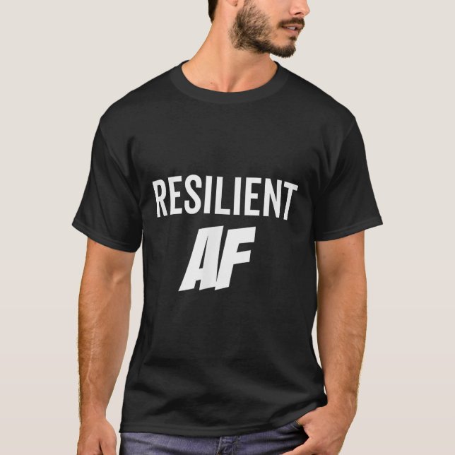 Camiseta Resilient Af Strong Insrational Motivation  (Frente)