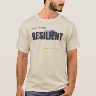 Camiseta RESILIENTE – Mais Forte Após Cada Queda Tipografia