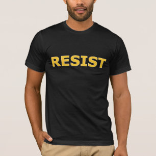 Camiseta RESIST - Amarelo em preto