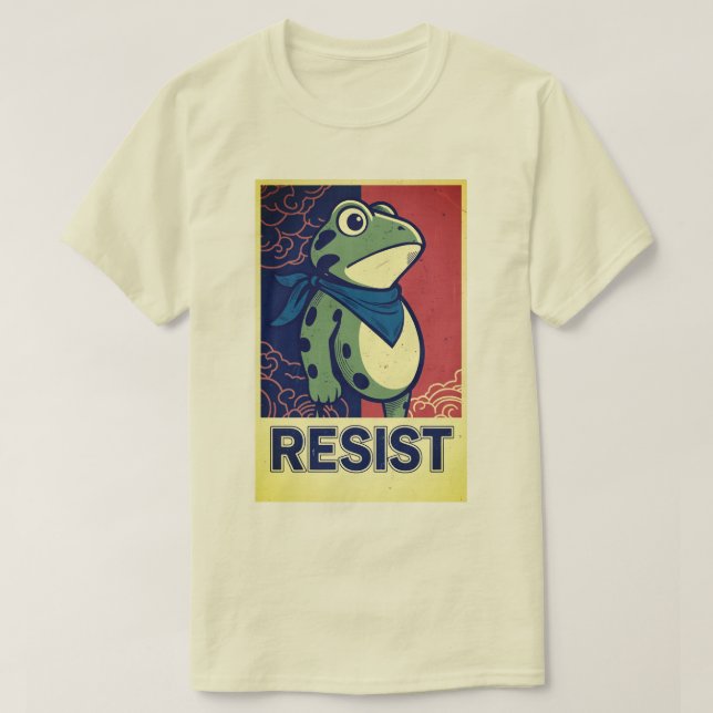 Camiseta Resist Frog Portland Frog Protest (Frente do Design)
