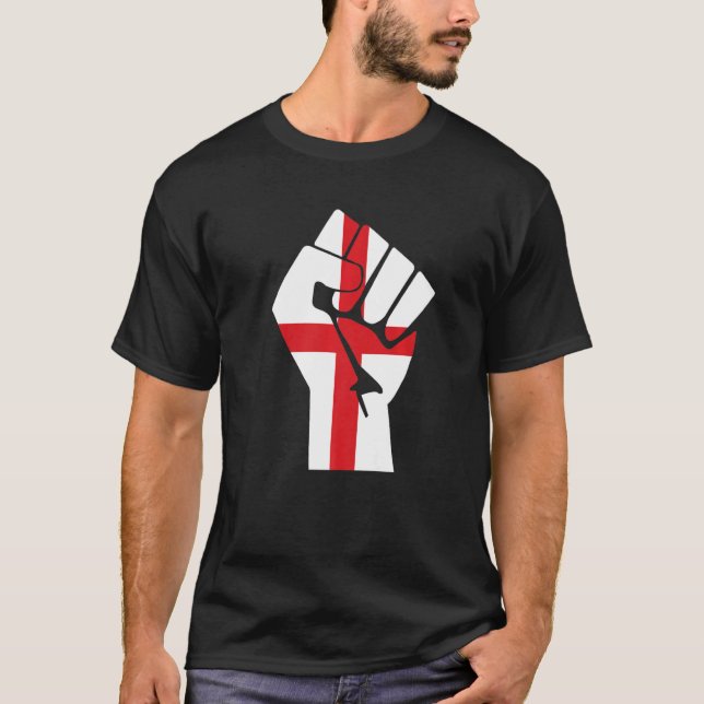 Camiseta Resist Hand Sign England Flag   (Frente)