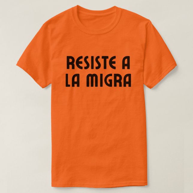 Camiseta Resist ICE Spanish Language Protest (Frente do Design)