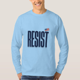 Camiseta RESIST Small American Flag - Declaração de protest