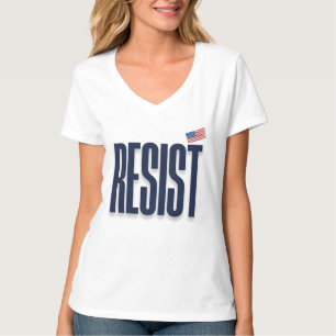 Camiseta RESIST Small American Flag - Declaração de protest