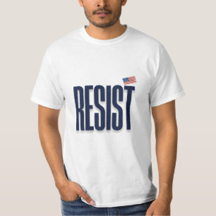 Camiseta RESIST Small American Flag - Declaração de protest