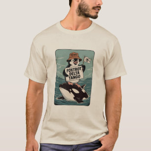 Camiseta Resista ao Ativismo de Pinguim Protesto Vintage