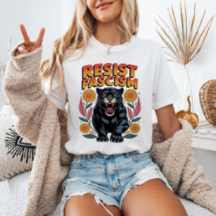 Camiseta RESISTA ao Fascismo Pantera Anti-Trump Antifascist