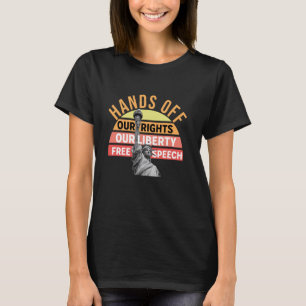 Camiseta Resista ao Protesto Mãos Fora da Estátua da Liberd