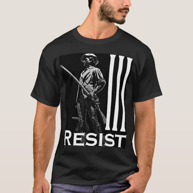 Camiseta Resista o preto do Minuteman 2 (Frente)