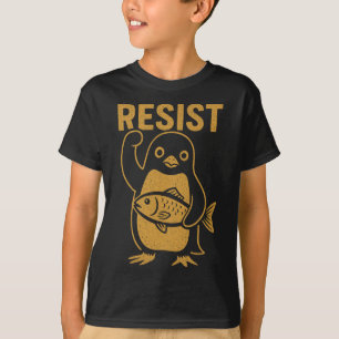 Camiseta Resista Rebelião do Pinguim Resistência Protesto C