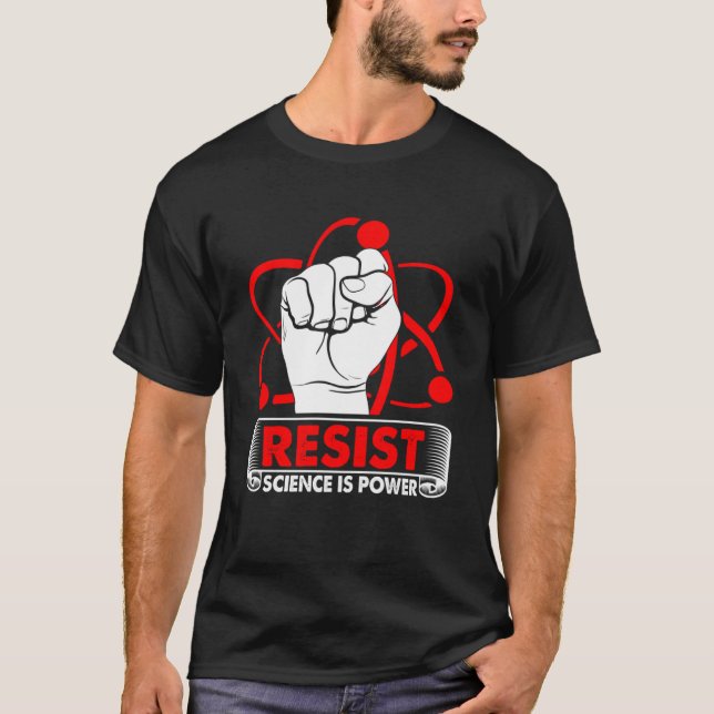 Camiseta Resiste À Ciência É O Laborato Cientista De Potênc (Frente)