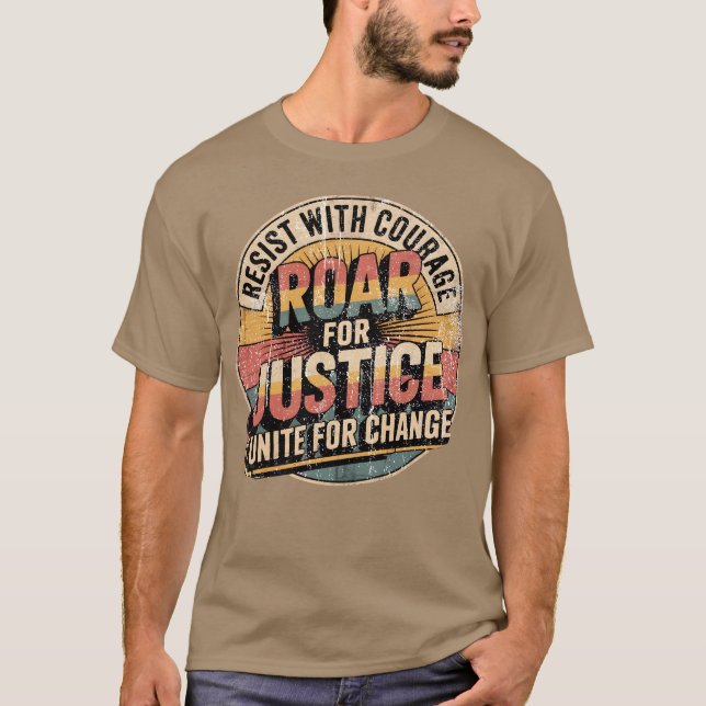 Camiseta Resiste a Design de Tipografia de Unida Rar (Frente)