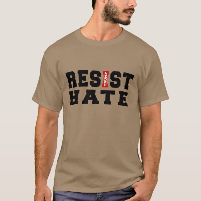 Camiseta Resiste a Design de Tipografia do Ódio (Frente)