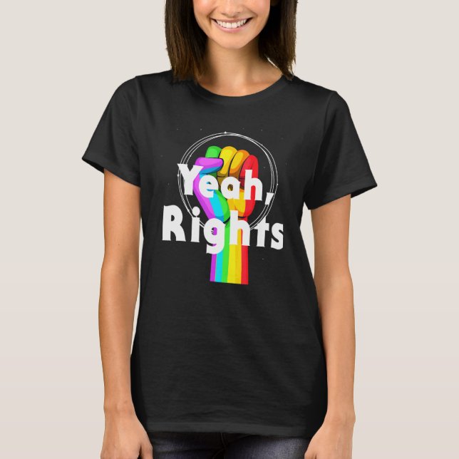 Camiseta Resiste ao Arco-Íris Sim Direitos Lgbtqa+ Gay Lesb (Frente)