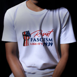 Camiseta Resiste ao fascismo como se fosse o protesto anti-