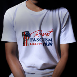 Camiseta Resiste ao fascismo como se fosse o protesto anti-