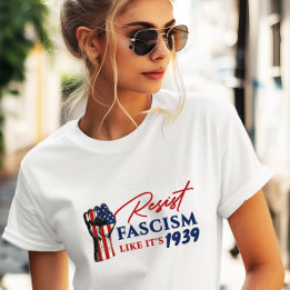 Camiseta Resiste ao fascismo como se fosse o protesto anti-