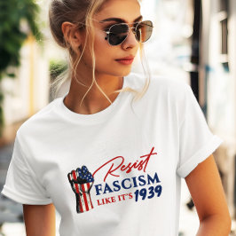 Camiseta Resiste ao fascismo como se fosse o protesto anti-