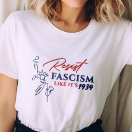 Camiseta Resiste ao fascismo como se fosse o protesto anti-