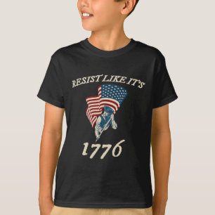 Camiseta Resiste como se fosse 1776 Conservador Flag Americ