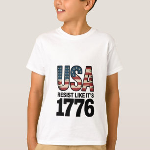 Camiseta Resiste como se fosse 1776 soldados patrióticos EU