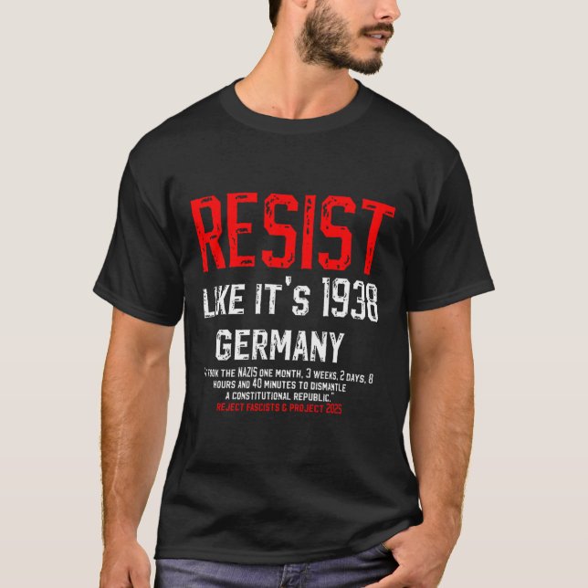 Camiseta Resiste como se fosse em 1938, Alemanha rejeita Fa (Frente)
