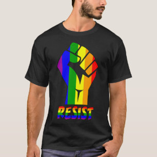 Camiseta Resiste Lgbt Pride Love T Shirt Gay Lésbian Legal