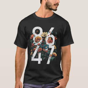 Camiseta Resistência 86 47 Flores Protestos Poppy Mulheres 