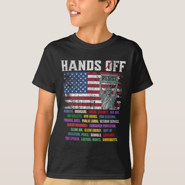 Camiseta Resistência À Estátua Da Liberdade Dos Eua (Frente)