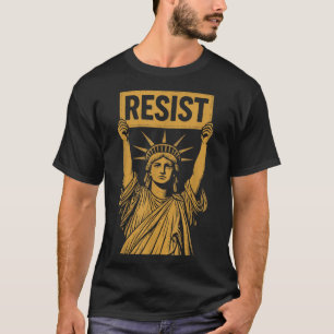 Camiseta Resistência À Estátua Da Liberdade Rebelde Protest