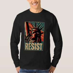 Camiseta Resistência à Estátua da Liberdade Resiste ao Ativ