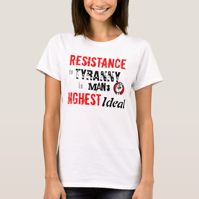 Camiseta RESISTÊNCIA à tirania (Frente)