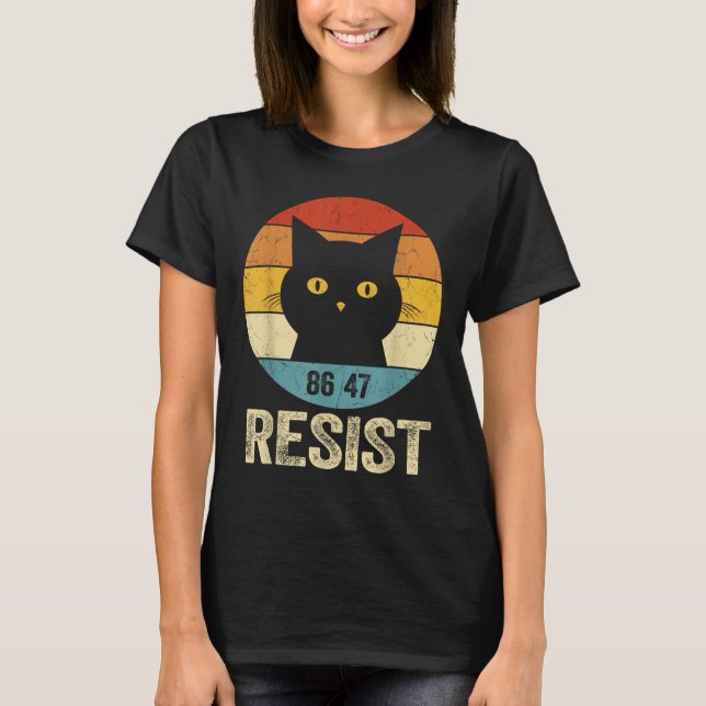 Camiseta Resistência Anti-Trump Teto Retro Resiste Anti-Tru (Frente)