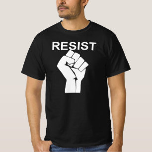 Camiseta Resistência ao ativismo de mão alta protestam ju