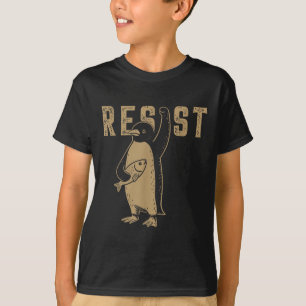 Camiseta Resistência ao Ativismo do Pinguim Design 7 Gráfic