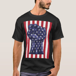 Camiseta Resistência Ao Ativista De Bandeira Americana Aume