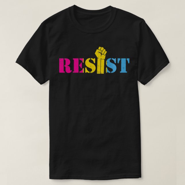 Camiseta Resistência ao aumento da pontuação LGBTQ do orgul (Frente do Design)